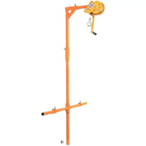 Grue À Outils De Levage De Climatisation, Installation De Climatisation Extérieure, Treuil Manuel Autobloquant + Support Pliable