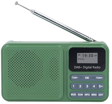 Radio Dab, Radio Numérique, Haut-Parleur Radio BT, Haut-Parleur Stéréo BT 3 W à énergie Solaire, Radio Numérique Rechargeable 1200 MAh USB pour Lecture de Musique