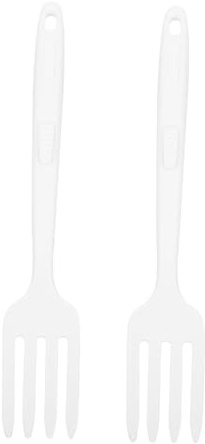 TOPBATHY 2piezas Tenedor De Cocina De Silicona Para Espaguetis Tenedor Mango Para Servir Pasta Fideos y Aperitivos Utensilio De Cocina Reutilizable Para Mezclar y Remover Alimentos