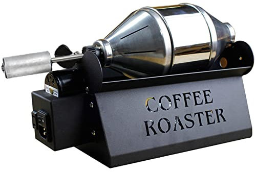 IUBGFTO Home Coffee Roaster Machine Electric Coffee Beans Roasting Machine Adjustable Temperature 304 Stainless Steel Drum Type Rotation for Household Baking Coffee, Beans, Grain, Spices