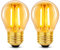 2 Stück E27 LED 2W Edison Vintage Glühbirne, G45 Vintage Glühlampe, Ersetzt 20W Glühlampen, Warmweiß 2200K Bernstein Glas Lampe, Nicht Dimmbar, Nostalgische Dekoration für Zuhause, Hotel, Café, Bar