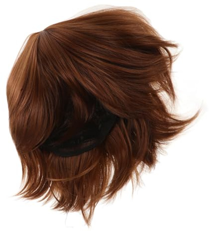BESPORTBLE Punte di parrucca clown realistico Marrone signora VI bob parrucca corta cosplay da festa dritta parrucche da donna per feste Filo ad alta temperatura Light Brown