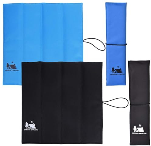 Sitzkissen Outdoor, 2 Stück Sitzkissens Faltbares, Wasserdichtes Isoliertes Sitzunterlage Oxford-Stoff Sitzkissen Verschleißfestes Langlebiges für Camping Picknick Reisen und Sport, 31*32 cm