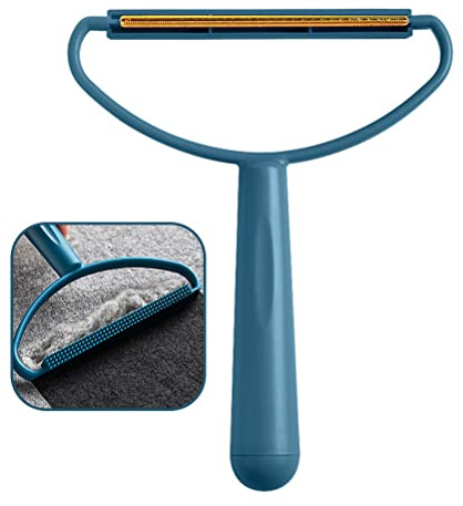 Fusselrasierer Tierhaarentferner 16,5×13,5 cm Tragbarer Fusselentferner Haustierhaarentferner Katzenhaarentferner Fusselbürste Kleiderbürste für Sofa Auto Teppich Kratzbaum Kleidung (Blau)