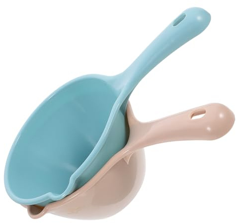 LABRIMP 2pezzi Mestolo Per Da Cucina in Plastica Paletta Ergonomica Per Annaffiare Piante e Fiori Fori Per Appendere Per Uso in Cucina e Bagno