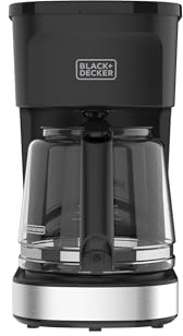 BLACK+DECKER CAFÉCRAFT 12-Cup Coffee Maker, One-Switch Drip Coffeemaker with Vortex Showerhead Technology, Sneak-A-Cup, Keep Warm Function, Stainless Steel