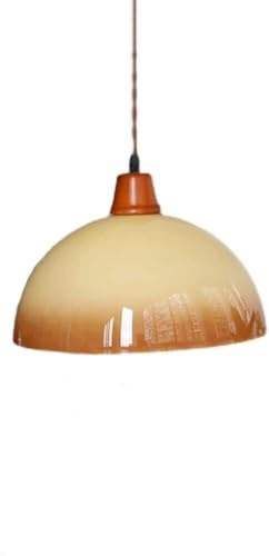 Lámpara colgante retro de semicírculo con cambio gradual, lámpara colgante de techo de un solo cabezal con luz suspendida de vidrio,luminaria LED