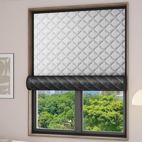 Window Insulation Kits, Thermal Insulated Door Cover to Keep Warm Draught Excluder Soundproofing Automatically, Reusable Window wrap fits Windows Air Conditioner Heater Room (100 * 150cm)