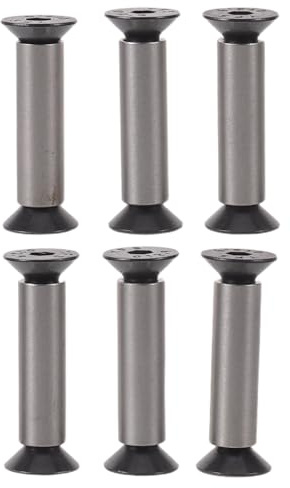 RUNROTOO 6 tornillos para mango de cuchillo - Tornillos hexagonales para mango de cuchillo de chef para fijación de la hoja - Remaches M4 de acero inoxidable para reparación de herramientas de