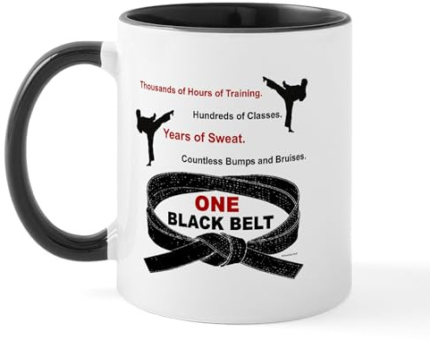 CafePress ONE Black Belt 1 Mug 11 oz (325 ml) Ceramic Coffee Mug