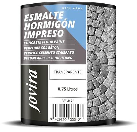 JOVIRA PINTURAS Resina-Esmalte Hormigón Impreso. Resina renovadora para pavimentos de hormigón. (750 Mililitros, Transparente) D-36
