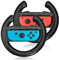 JoyHood Lenkrad für Switch/Switch OLED Joy-Con Controller, Racing Wheel Kompatibel mit Kart 8 Deluxe [2er Pack] - Schwarz