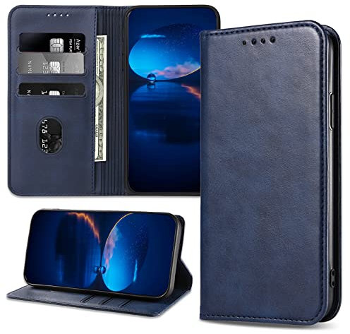 DENDICO Case for Nokia G21 / Nokia G11, Classic PU Leather Magnetic Wallet Case, Flip Folio Protective Phone Cover Compatible with Nokia G21 / Nokia G11, Blue