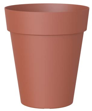 Artevasi Maceta Redonda de plástico Capri High, 46 cm, Color: Terracota