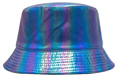 ZLYC Unisex Fashion Bucket Hat PU-Leder Regenhut wasserdicht Fischerhüte