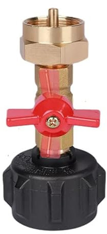 Gas Bottle Connector with On/Off Valve Outdoor Cooking Accessories Propane Tank Connector Gas Bottle Interfill Adapter