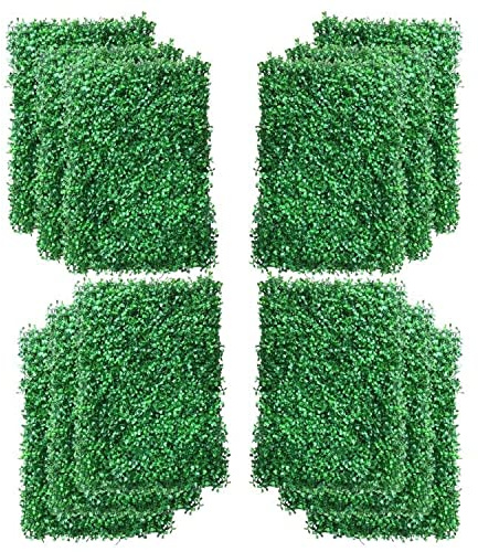 9 paneles de setos artificiales de 24.0 x 16.0 in, alfombrilla de plástico for valla de arbustos de imitación, decoración de fondo de pared de madera de boj, valla de pantalla de privacidad for jardín