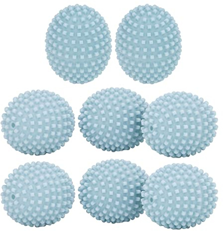 8 Pièces Boule à Lessive Réutilisable En PVC, épilation à la Lessive Hérisson Boule De Lavage des Vêtements Secs, Boule De Nettoyage des Vêtements Adaptée à la Machine à Laver
