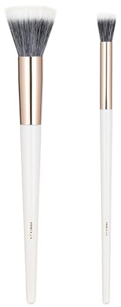 MSQ 2 Stück Stippling Pinsel Professionelle Make-up-Pinsel für Puderblusher, Stippling Foundation Brush
