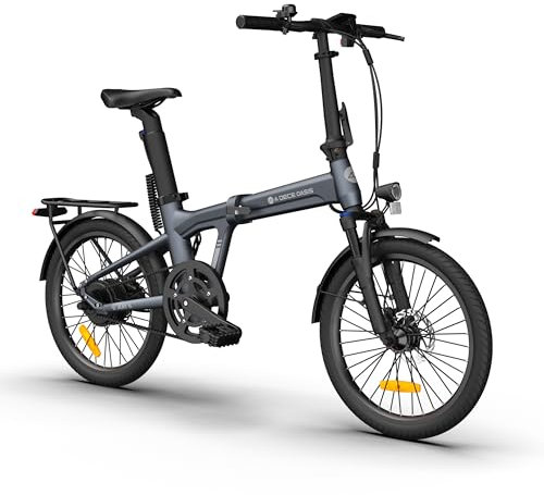 ADO E-Bike Air20Pro Elektrofahrrad, Electric Bikes,klapprad e-Bike,Riemenantrieb,Citybike,e Bike 20 Zoll, 2 Gang,BAFANG Bürstenloser Motor,ebike Damen/Herren (Gray)