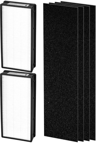 Popurure 1183900 Replacement Filter Compatible with Whirlpool Filter 1183900 817500 Air Purifier, Models APT30010M APT40010R APT42010M APT50010M APMT2001M, with 2 H13 HEPA Filters+4 Pre-Filters