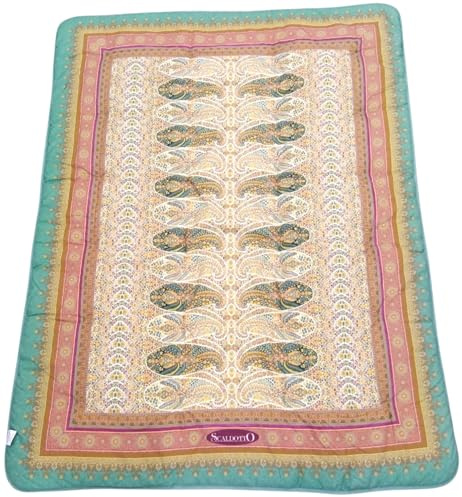 Caleffi - Scaldotto, Plaid Divano in Cotone, Coperta Kashmir colore Smeraldo 130x170cm imbottitura in fibra anallergica - Coperte per adulti e bambini