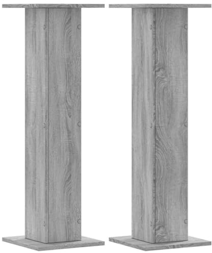 vidaXL Lautsprecherständer 2 STK. Grau Sonoma 30x30x95cm Holzwerkstoff