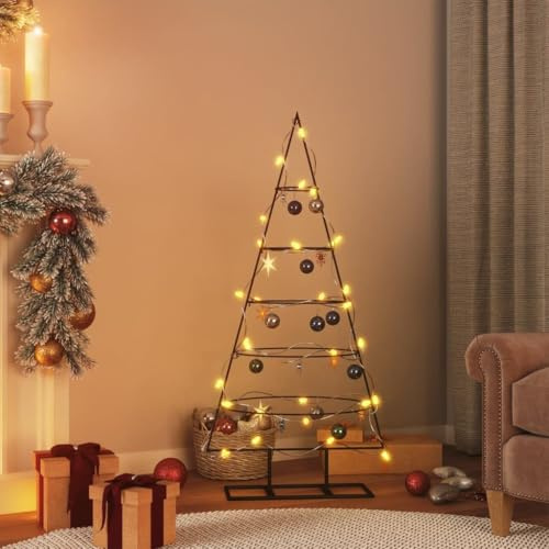 Myheimly Metall-Weihnachtsbaum für Dekorationen Weihnachtsbaum Metall modern DIY Christmas Decoration Christbaum Schwarz 125 cm