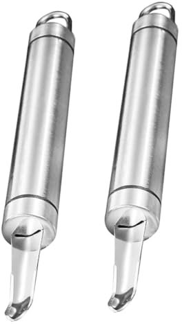 2St Longan Denukleator kitchen gadget multi tools wiederverwendbarer Obstentkerner Entrindungswerkzeug Longan-Entkernungswerkzeuge Küchen-Longan-Entkerner Edelstahl 304 Silver PRETYZOOM