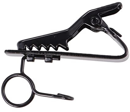 BESTonZON 12stücke Teiliges Metall Mikrofon Clip Elastische Klammer Mit Ring Für Lavalier Mikrofone Stabiler Schwarzer Eisen Clip Für Revers Voice Chat Videoanrufe Online Karaoke