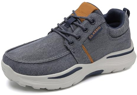 Mäns terapeutiska diabetiker skor löparskor hallux valgus skor för svullna fötter, lätta andningsbara halkfria sneakers artrit ödem ortopediska skor, blå-44 EU