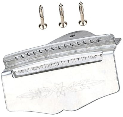 JOINPAYA Mandolin Tailpiece 14-string Aluminum Alloy Metal Bridge Tailpiece Accessory for Traditional Mandolin Instrument Parts with Chrome Finish Compatible