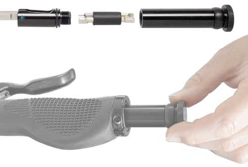 M-Wave 18809781 Outil Multifonction pour vélo, Unisexe, pour Adulte, dans Le Guidon, 12 Fonctions, en Acier S2, pour 18,5 à 20 mm, avec dérive-chaîne et kit tubeless, dans Un boîtier en Aluminium
