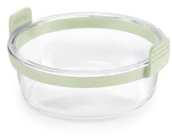 Lékué Plat en verre rond transparent pour friteuse à air