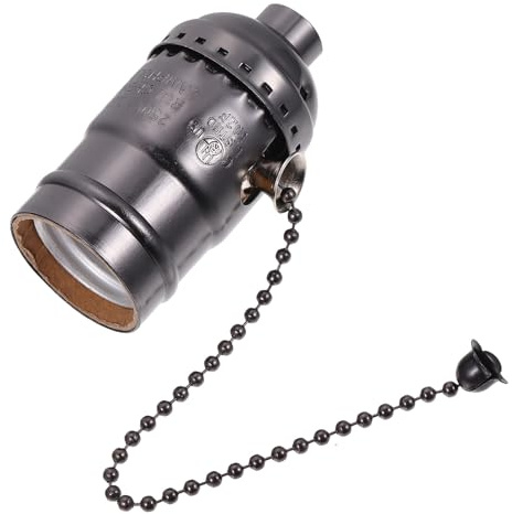 Style Rétro Douille de Lampe à Visser, E27 en Aluminium Noir | Douille pour Lampe sur Pied, Lampe Suspendue, Douille Ampoule Vintage, Ouverture à Glissière
