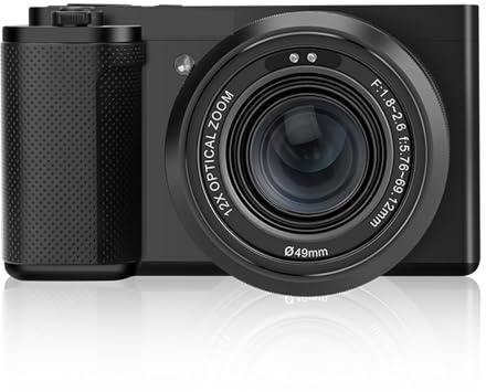 Fotocamera digitale G730, videocamera compatta Vlog 4K, zoom ottico 12X Touchscreen da 3,2 pollici Messa a fuoco automatica manuale for la fotografia Vlogging(Noir)