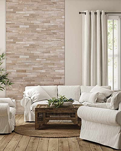 wodewa Revêtement Mural Bois 3D I Vintage Style 1m² Parement Bois Lambris Bois Plaquette de Parement Bois Intérieur Panneaux Muraux Decoration Murale Interieur V013