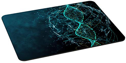 PEDEA Gaming und Office Mauspad - 350 x 280 mm - mit vernähten Rändern und rutschfester Unterseite, DNA strings