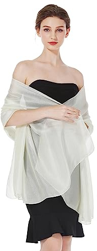 BEAUTELICATE Stola Schal Damen Festlich Leicht Umschlagtücher Halstuch Seidenschal Sommer für Abendkleid Hochzeit Brautkleider Sandstrand
