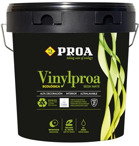 Pintura interior ecológica VINYLPROA Proa. BLANCO ROTO. 4 L.