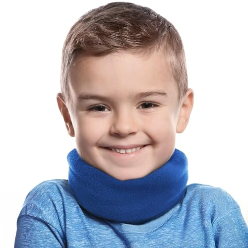 Tuff Huvudbonad Barn Halsvärmare & Småbarn Halsduk, Vinter Fleece Skidhals Värmare för Barn