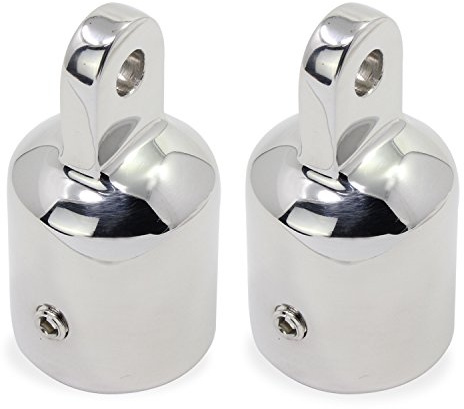 HSEAMALL Bimini Top Eye End Cap Passend für OD Rundrohre, Edelstahl Heavy Duty Boot Bimini Top Caps Canopy Fittings für Marine Hardware (25mm-2 PCS)