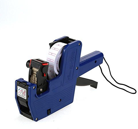 BOROCO Etikettierer Preisauszeichner,Preisauszeichner mit Preisetiketten und Tintenpatronen,8 Zeichen,Geeignet Für Supermärkte,Büros,Einzelhandelsgeschäfte (Blau)