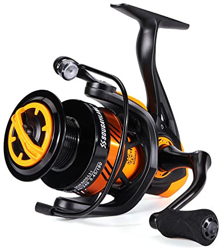 Sougayilang SL Spinnrolle 5,2:1 Hochgeschwindigkeits-Metallspule Leistungsstarke Spinnangelrollen Karpfenangeln Hecht Kohlefaser Drag Max 25LB Angelrolle-O10