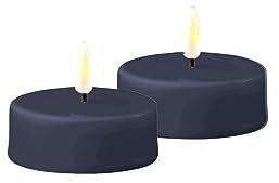 Deluxe Homeart - Velas de té grandes (2 unidades), color azul