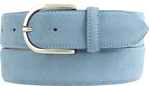 BELTINGER Damen-Gürtel aus Veloursleder 4 cm | Wildleder-Gürtel 40mm Mit Runder Schnalle