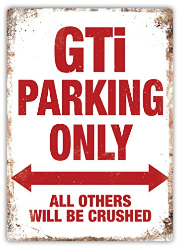GTi Parking - Metal Wall Sign Plaque (Small - Twine)