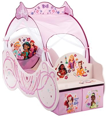 Principesse Disney Lettino a Carrozza con contenitori e baldacchino Disney Home