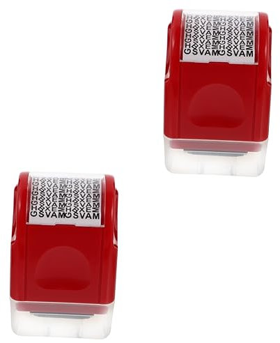 Operitacx 2pcs Ink Stamps Class Address Blocker Confidential Roller Seal for Privacy Protection