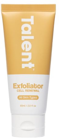 Talent Men's Cell Renewal Exfoliator – Korean Skincare, EWG Verified, Fragrance-Free Volcanic Rock Face Scrub, All Skin Types, 2 fl oz